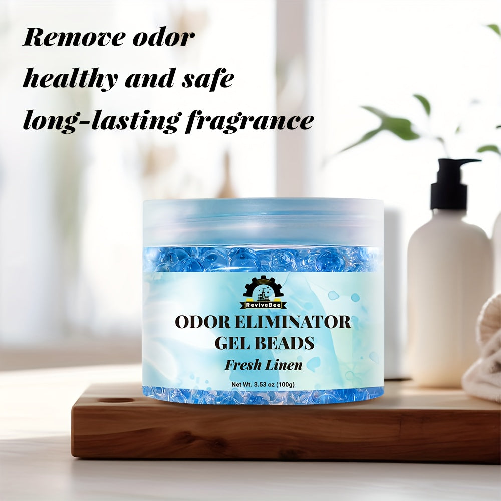 5 Pack - 3.53 Oz Deodorizing Gel Beads, Super Odor Absorbing Beads for Home, Car Or Gym, Eliminate Smoke, Pet And Bathroom Odors, for Long Lasting, Fresh Linen Scent, Black Friday Deal