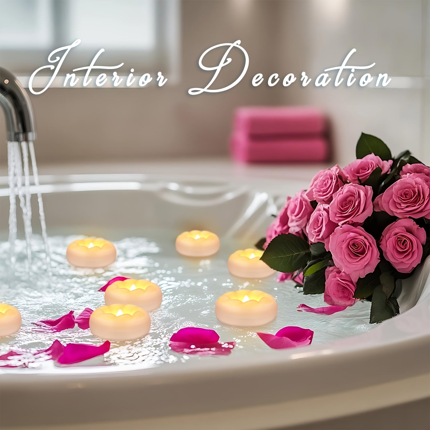 24 3-Inch Swirling Floating Candles, with Their Dynamic Curves Outlining A Romantic Ambiance, Gentle Light Rippling Softly, Suitable for Scenarios Such As Swimming Pools And Dining Tables