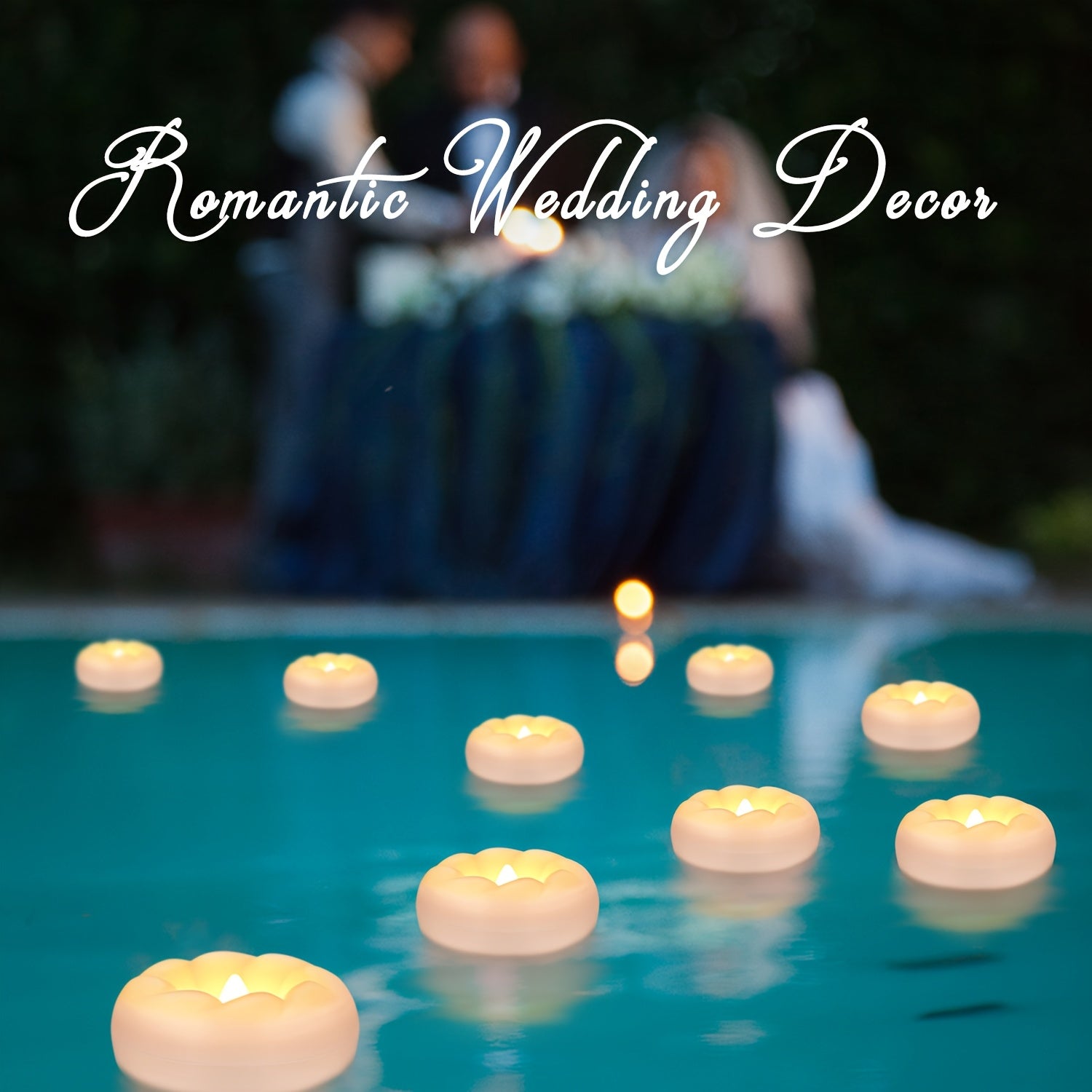 24 3-Inch Swirling Floating Candles, with Their Dynamic Curves Outlining A Romantic Ambiance, Gentle Light Rippling Softly, Suitable for Scenarios Such As Swimming Pools And Dining Tables