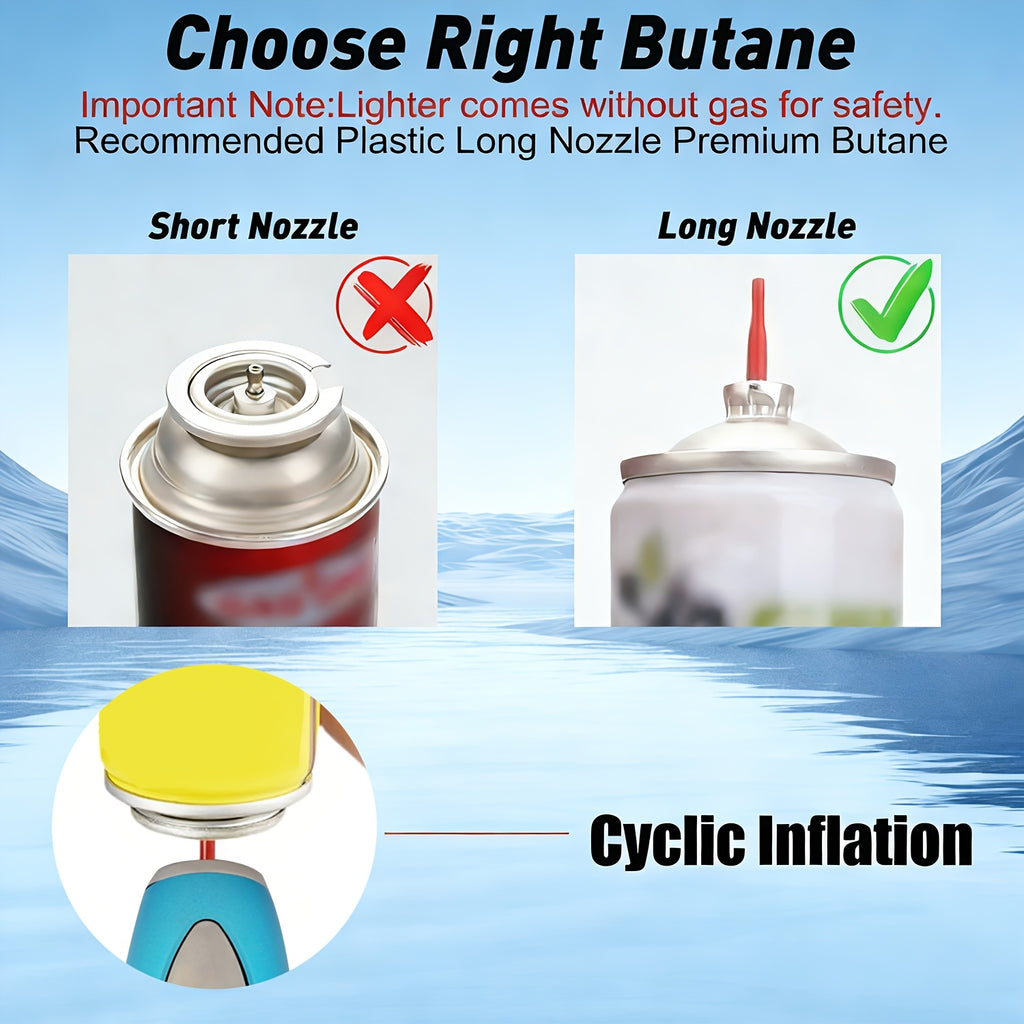 Exquisite Zinc Alloy Torch Lighter, Creative Bowling Style Windproof Refillable Jet Blue Flame Lighter, One-Button Adjustable Flame Function, Great Mens Present for Father's Day Christmas Birthday, for Candles Barbecue Camping (Butane Not Included)