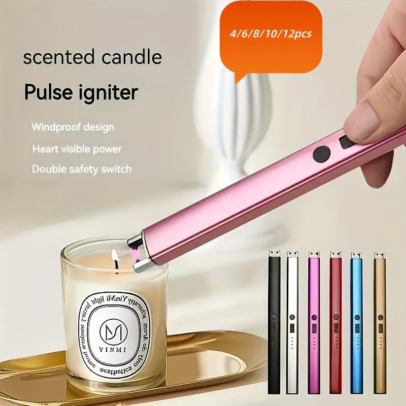 8\u002F12pcs New Aromatherapy Candles, Extended Gas Stove, Natural Gas Electronic Charging Igniter, Home Ignition Gun, Igniting Rod, Lighter