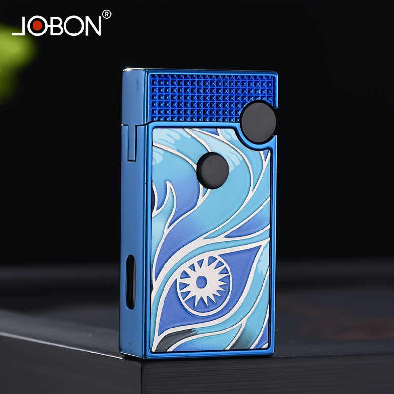 Dual-flame Lighter, Wheel Ignition, Press-to-use Jet Flame, Transparent Gas Tank, Gift Box Packaging, Available In Multiple Colors. Ideal As A Gift for Fathers And Boyfriends (without Gas Included)