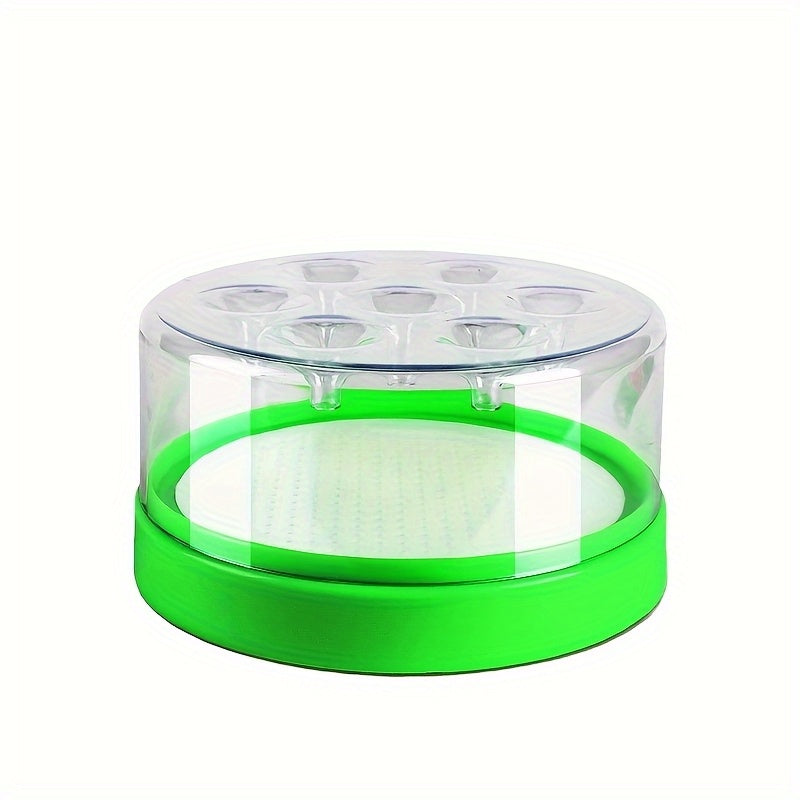 Non-Toxic Reusable Flying Insect Trap Cage with 7 Trapping Holes, Transparent Top And Green Base - No Electricity Or Battery Needed - Safe And Effective for Home And Garden Pest Control - Traps Wasps, Flies, Insects - Durable Plastic