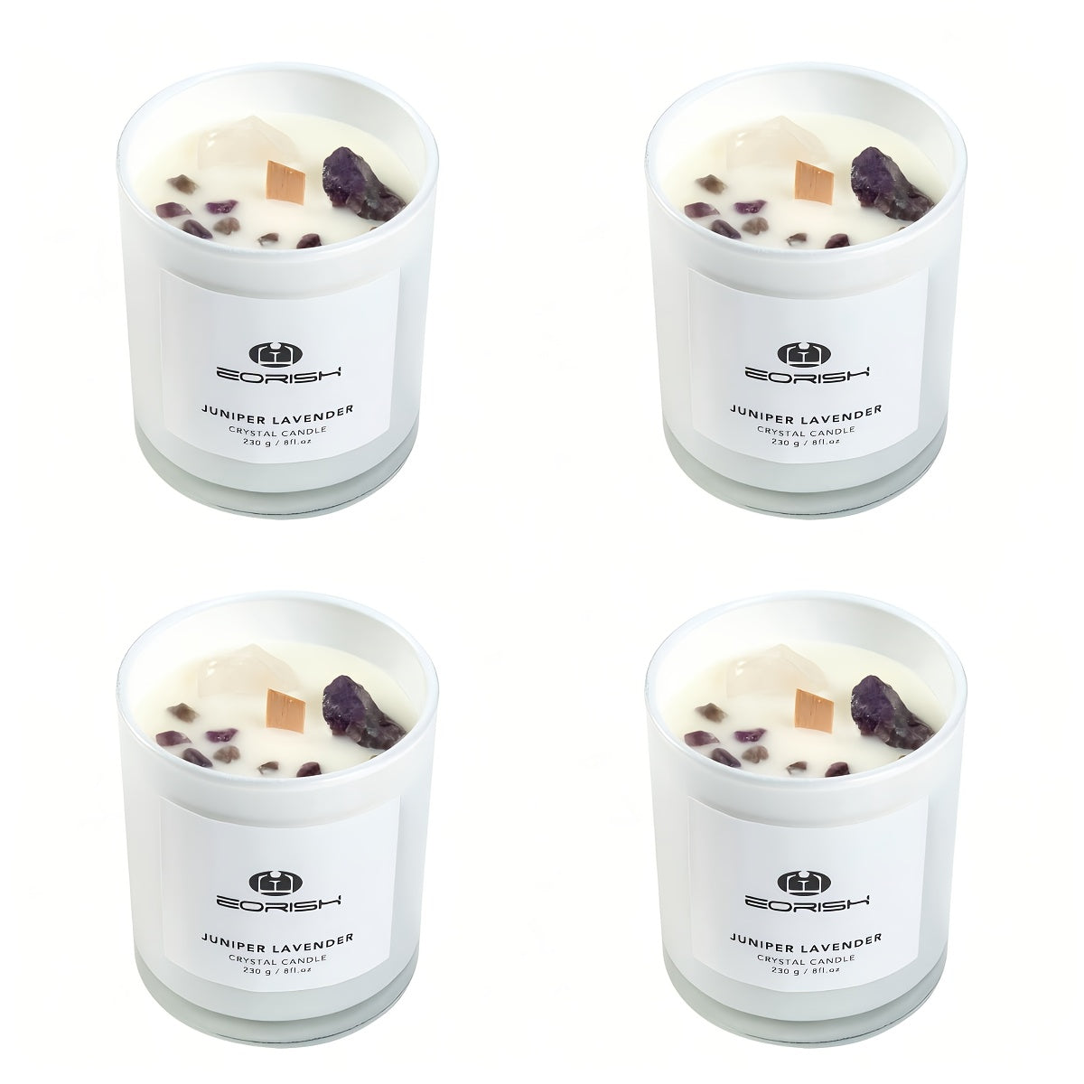 Soy Scented Candles with Crystal | Home Relaxation Scented Candles, Soul Gifts for Women\u002F Mothers\u002F Friends | Lavender, Tuberose, Cedar, Lemon & Sage Fragrances