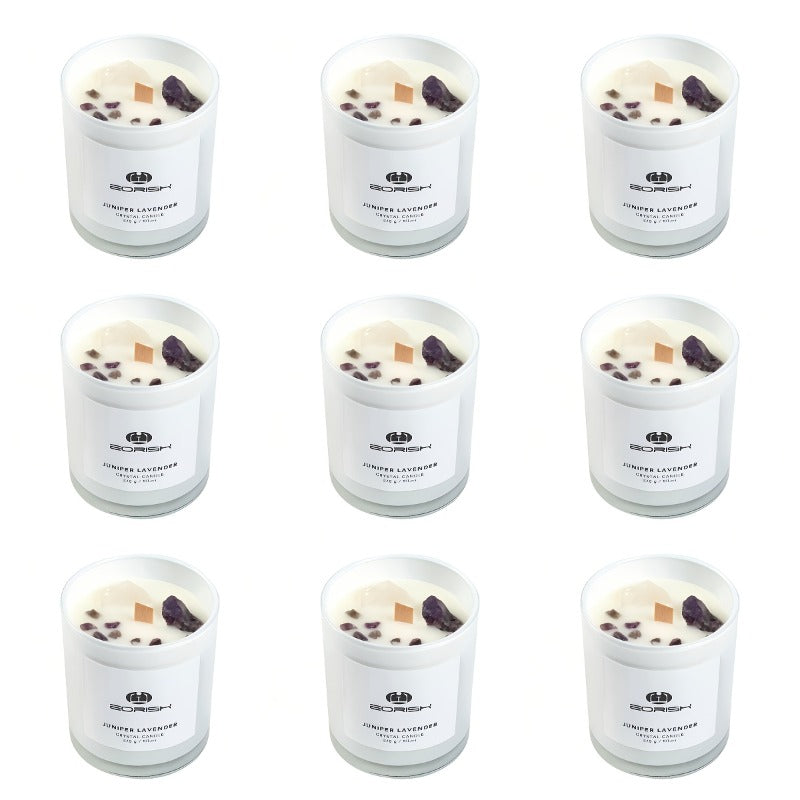 Soy Scented Candles with Crystal | Home Relaxation Scented Candles, Soul Gifts for Women\u002F Mothers\u002F Friends | Lavender, Tuberose, Cedar, Lemon & Sage Fragrances