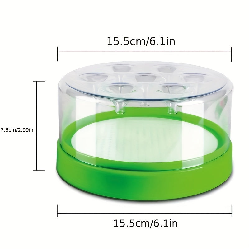 Non-Toxic Reusable Flying Insect Trap Cage with 7 Trapping Holes, Transparent Top And Green Base - No Electricity Or Battery Needed - Safe And Effective for Home And Garden Pest Control - Traps Wasps, Flies, Insects - Durable Plastic